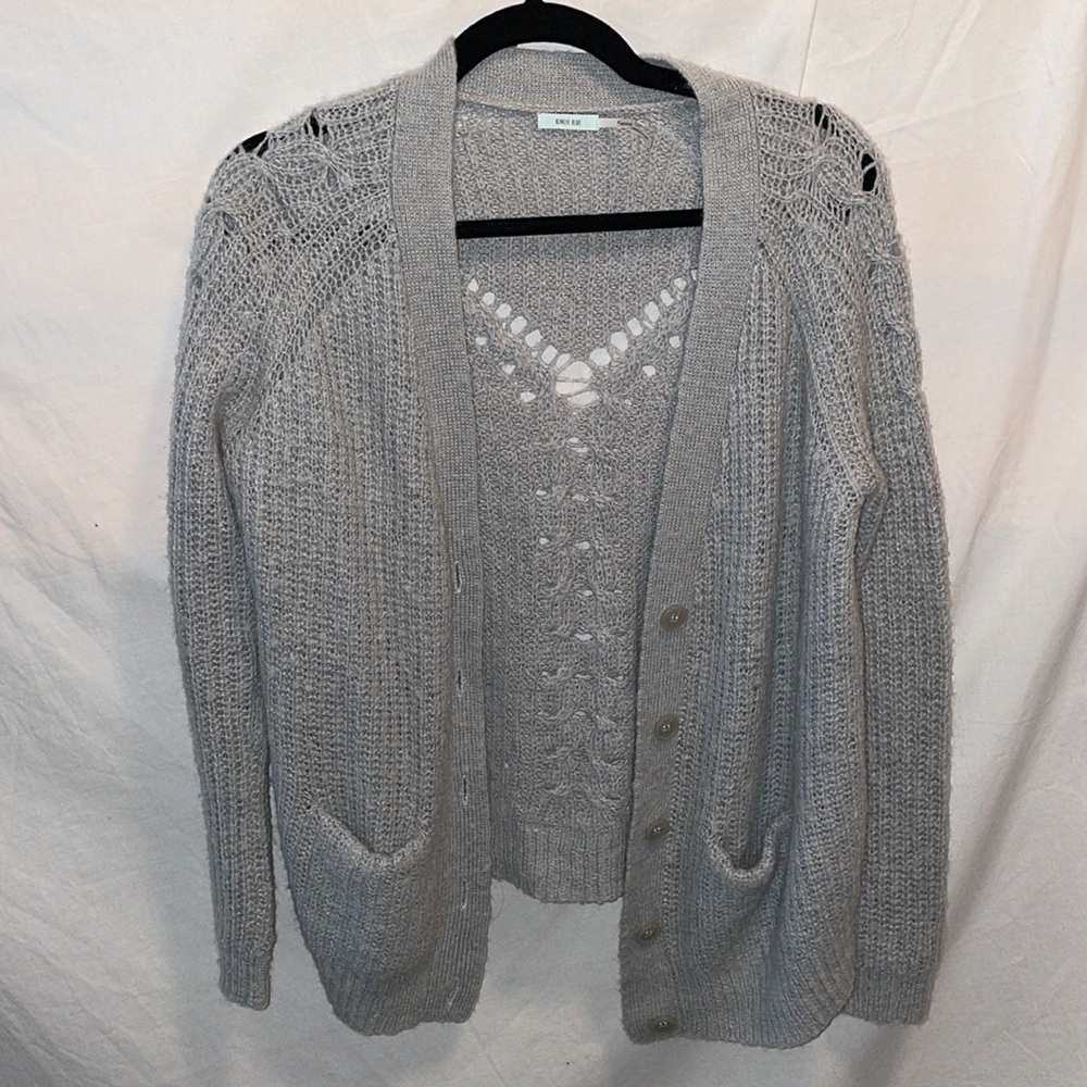 Baby Blue Knit Cardigan - Size M